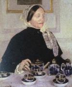 Mary Cassatt lady at the tea table china oil painting artist
